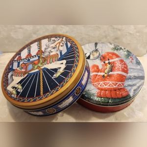 Two Charming Pre-Owned Christmas Tins